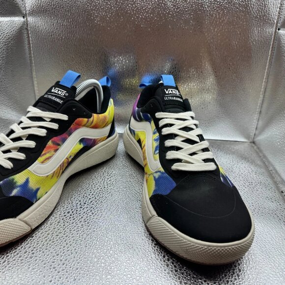 Size M9.5/W11 Vans UltraRange Exo Unisex Black Marshmallow Low Top Tie Dye Shoes main image 4